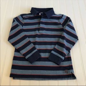 Janie and Jack Long Sleeve Striped Polo